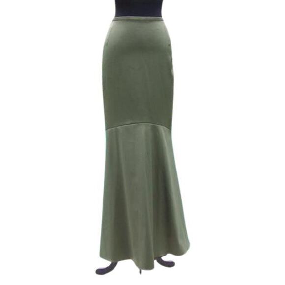 Cache Olive Green Silk Mermaid Pencil Event Pageant Cruse Wedding $198 New NWT - Picture 1 of 2